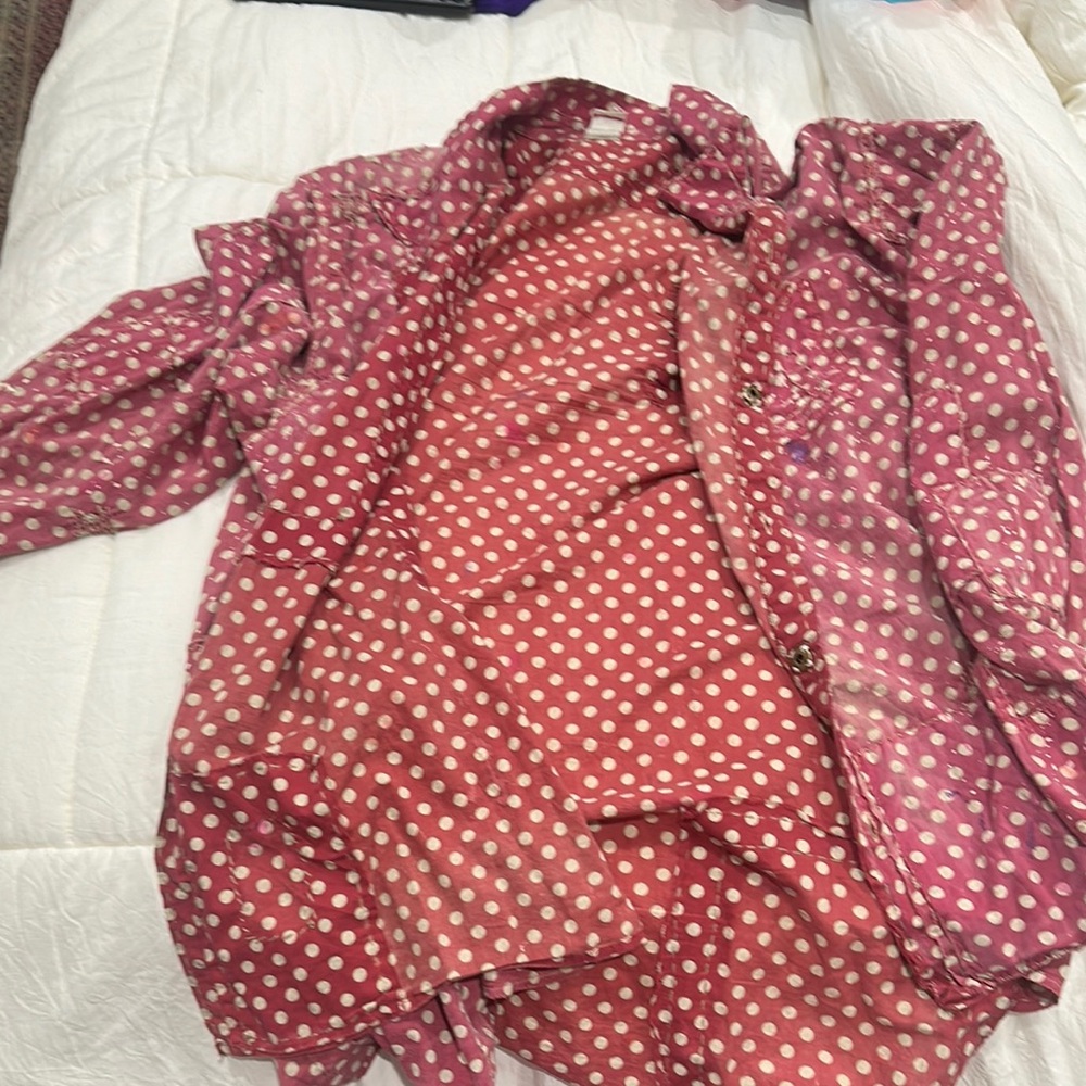 Magnolia Pearl Red Polka Dot Button-Up Shirt